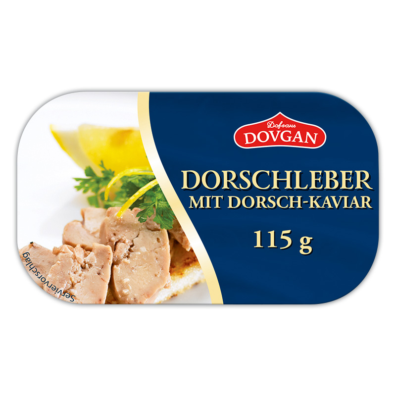 Dorschleber mit Dorsch-Kaviar 115g (Dovgan)