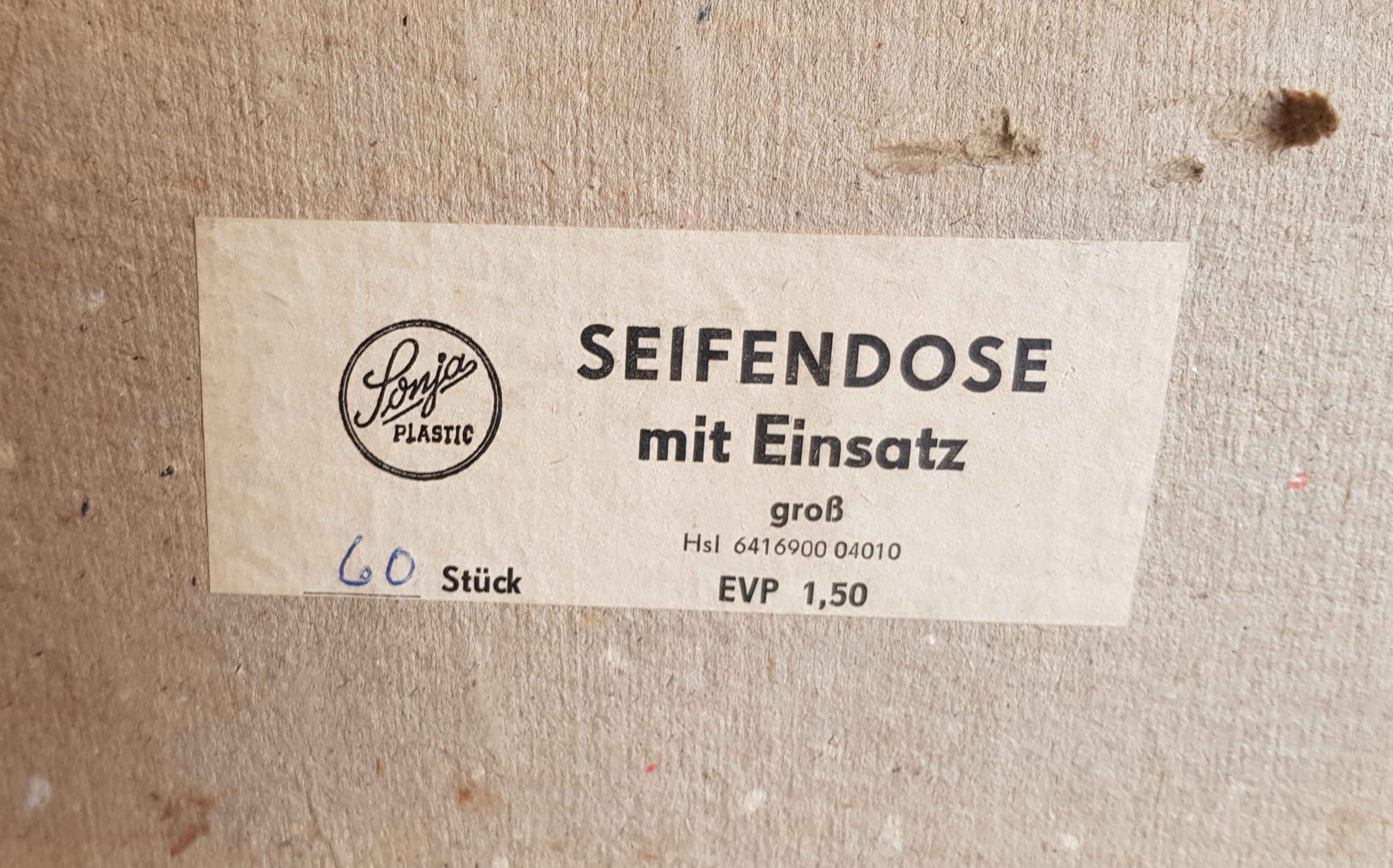60 Stück Original DDR Seifendosen braun mit Einsatz