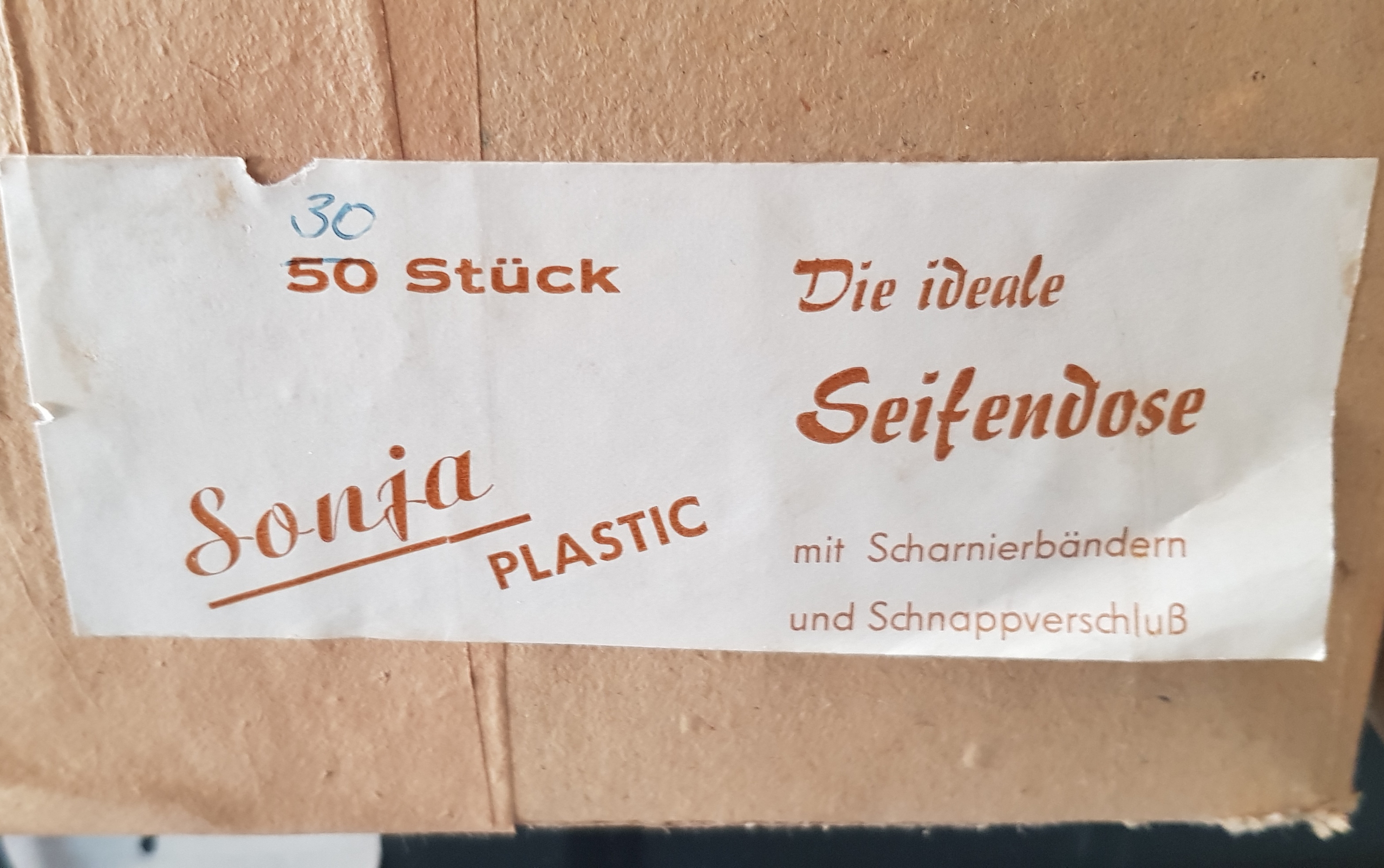 30 Stück Original Seifendose gelb - Sonja Plastic